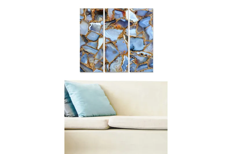 Fototapet Abstrakt 3 stk Flerfarvet, 22x05 cm