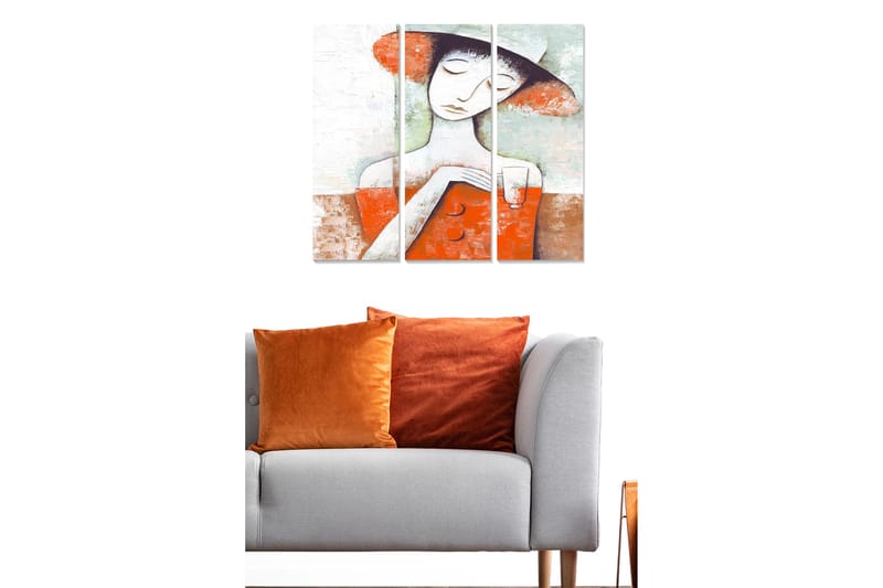 Fototapet Abstrakt 3 stk Flerfarvet, 22x05 cm