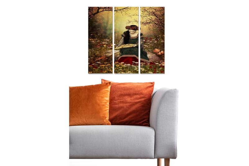 Fototapet Abstrakt 3 stk Flerfarvet, 22x05 cm