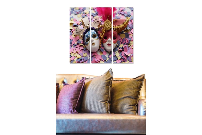 Fototapet Abstrakt 3 stk Flerfarvet, 22x05 cm