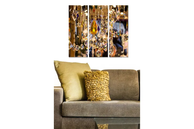 Fototapet Abstrakt 3 stk Flerfarvet, 22x05 cm