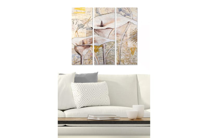 Fototapet Abstrakt 3 stk Flerfarvet, 22x05 cm