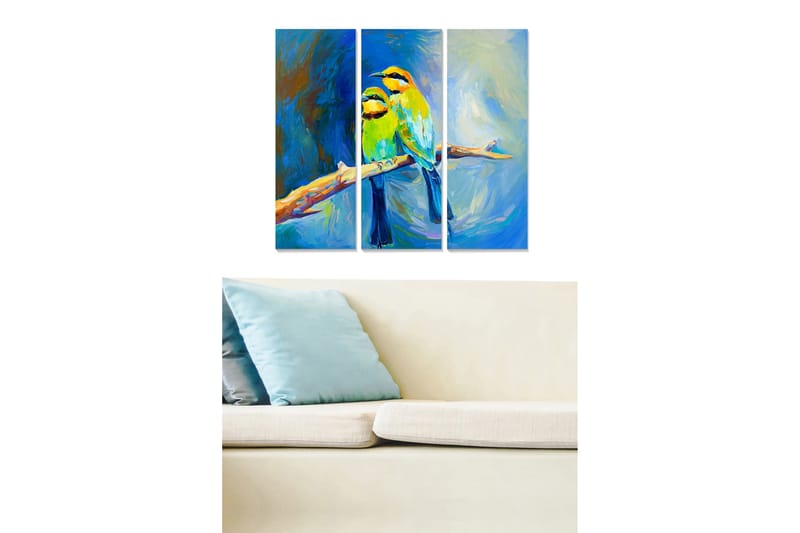 Fototapet Animal 3 stk Flerfarvet - 22x05 cm - Boligtilbehør - Billeder & kunst - Billeder på lærred