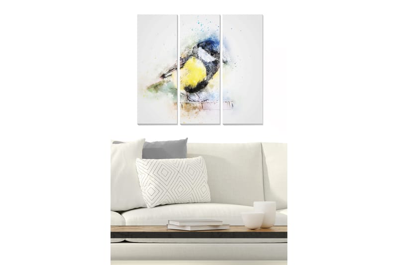 Fototapet Animal 3 stk Flerfarvet - 22x05 cm - Boligtilbehør - Billeder & kunst - Billeder på lærred