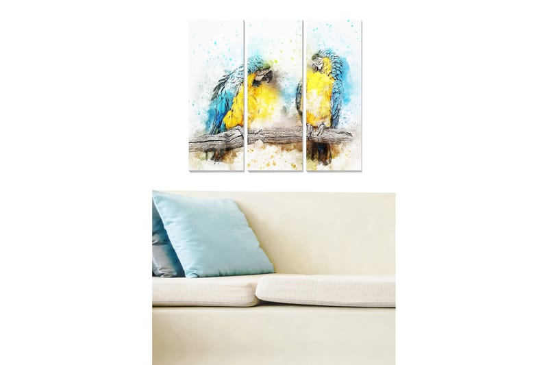 Fototapet Animal 3 stk Flerfarvet - 22x05 cm - Boligtilbehør - Billeder & kunst - Billeder på lærred