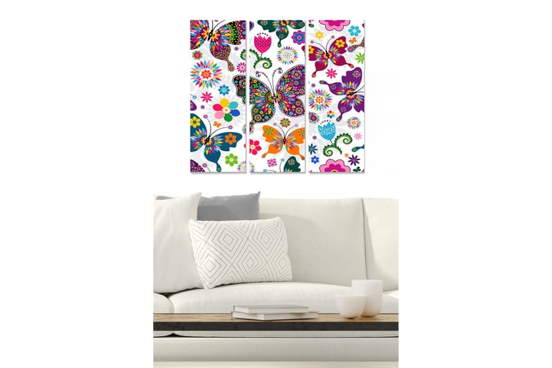 Fototapet Animal 3 stk Flerfarvet, 22x05 cm