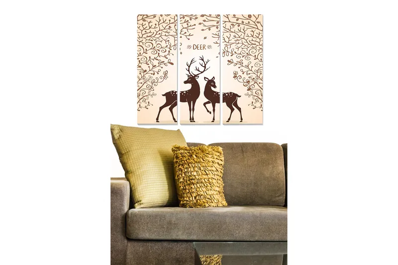 Fototapet Animal 3 stk Flerfarvet, 22x05 cm