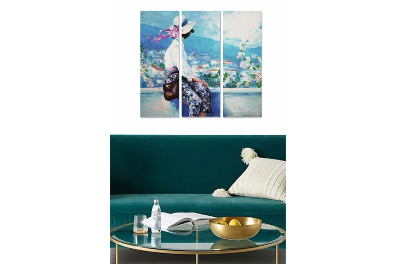 Fototapet Animal 3 stk Flerfarvet, 22x05 cm