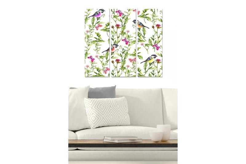 Fototapet Animal 3 stk Flerfarvet, 22x05 cm