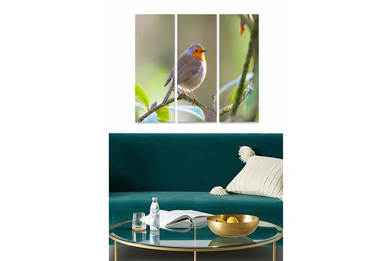 Fototapet Animal 3 stk Flerfarvet, 22x05 cm