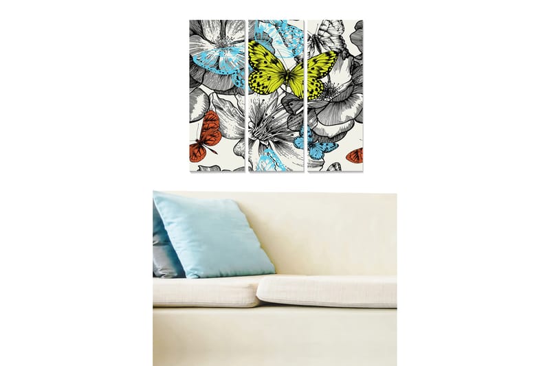 Fototapet Animal 3 stk Flerfarvet, 22x05 cm