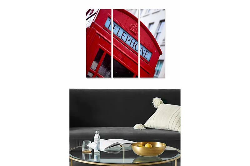 Fototapet City 3 stk Flerfarvet, 22x05 cm