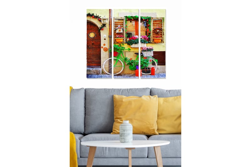 Fototapet City 3 stk Flerfarvet - 22x05 cm - Boligtilbehør - Billeder & kunst - Billeder på lærred