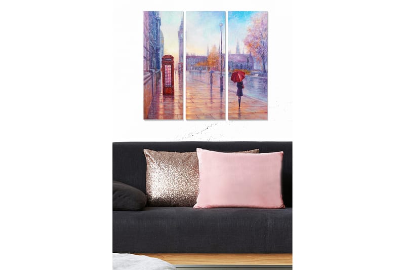 Fototapet City 3 stk Flerfarvet - 22x05 cm - Boligtilbehør - Billeder & kunst - Billeder på lærred