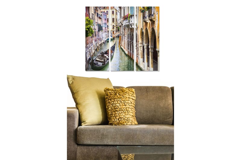 Fototapet City 3 stk Flerfarvet - 22x05 cm - Boligtilbehør - Billeder & kunst - Billeder på lærred