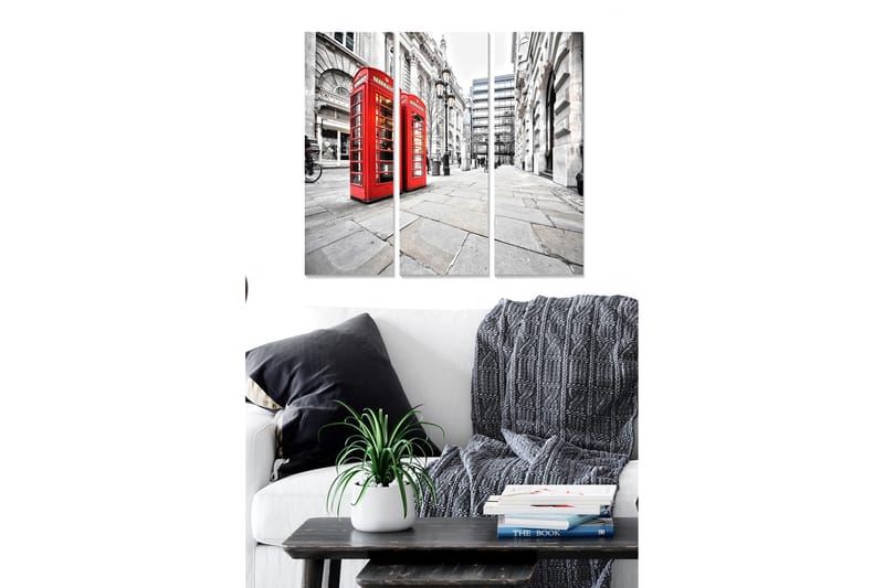 Fototapet City 3 stk Flerfarvet - 22x05 cm - Boligtilbehør - Billeder & kunst - Billeder på lærred