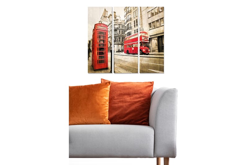 Fototapet City 3 stk Flerfarvet, 22x05 cm