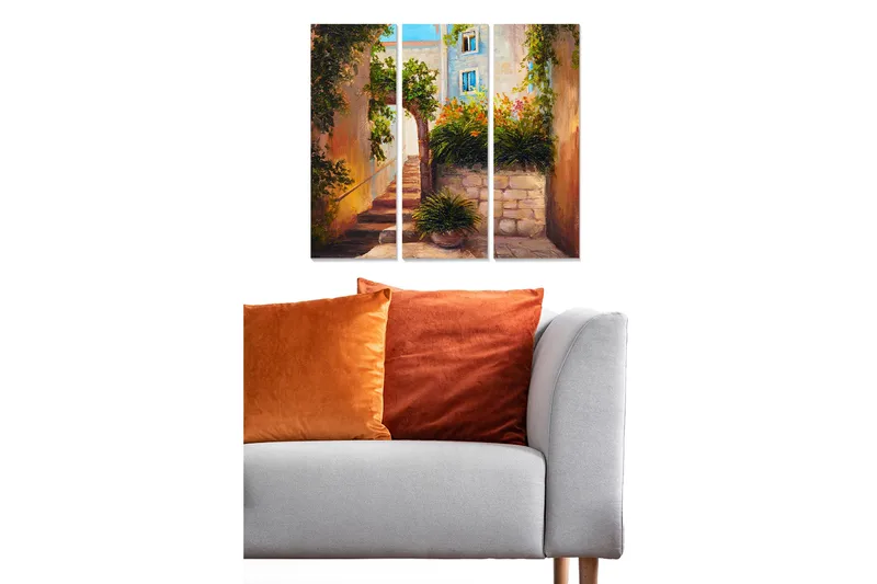 Fototapet City 3 stk Flerfarvet, 22x05 cm