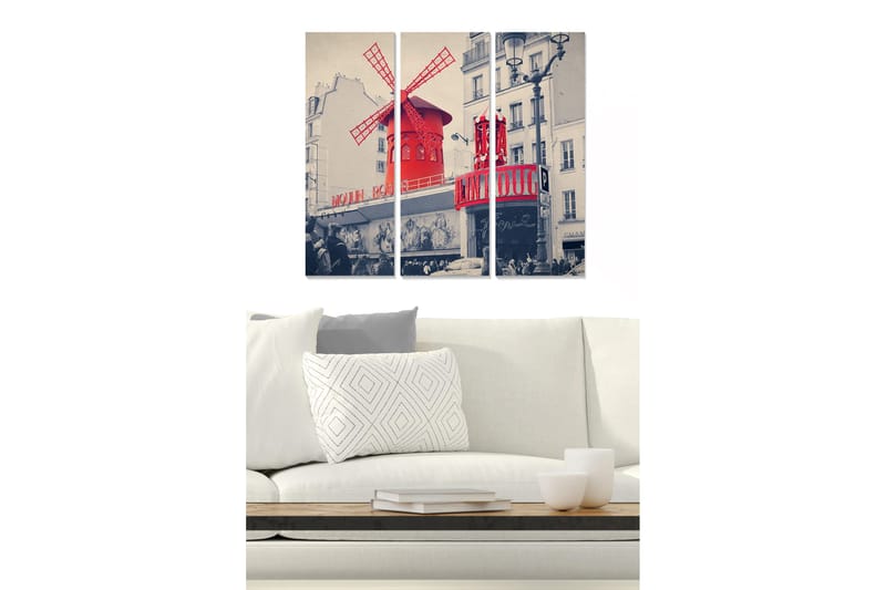 Fototapet City 3 stk Flerfarvet, 22x05 cm