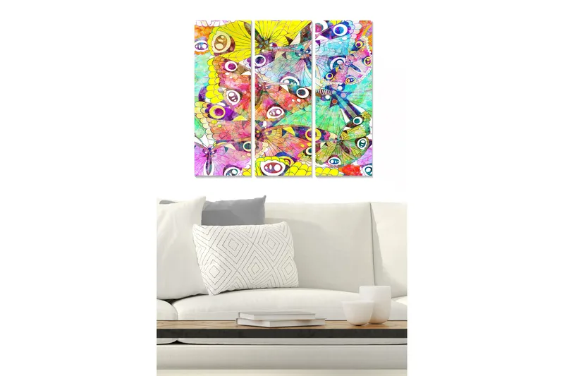 Fototapet Colorful 3 stk Flerfarvet, 22x05 cm