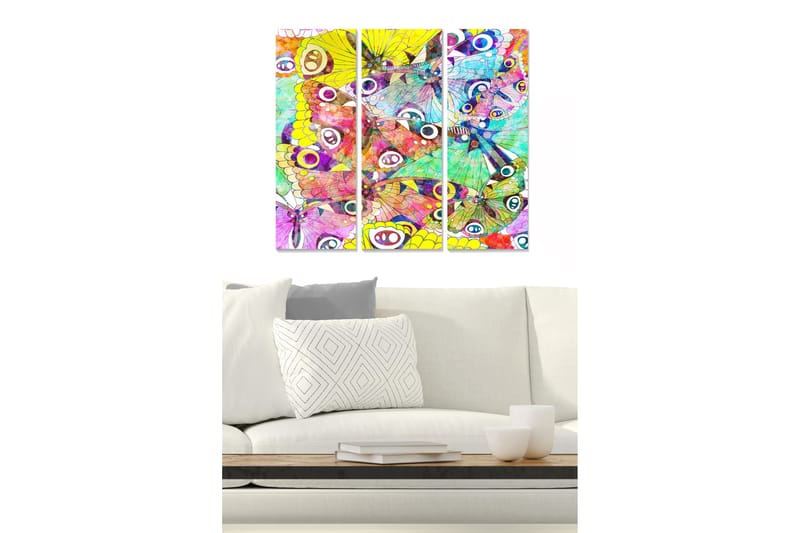 Fototapet Colorful 3 stk Flerfarvet - 22x05 cm - Boligtilbehør - Billeder & kunst - Billeder på lærred