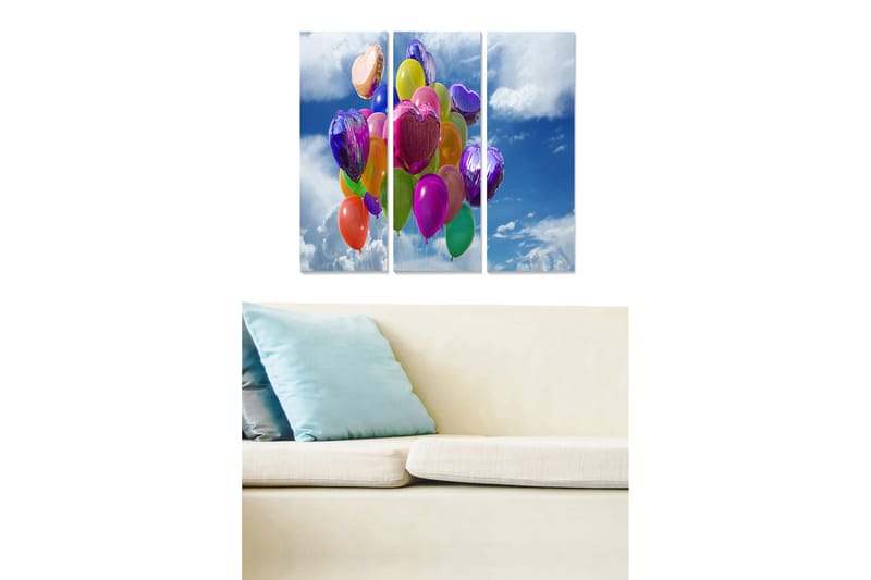 Fototapet Colorful 3 stk Flerfarvet - 22x05 cm - Boligtilbehør - Billeder & kunst - Billeder på lærred