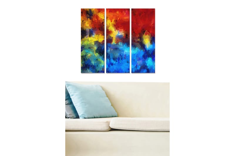 Fototapet Colorful 3 stk Flerfarvet - 22x05 cm - Boligtilbehør - Billeder & kunst - Billeder på lærred