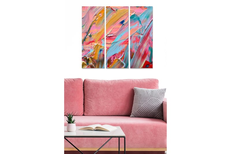 Fototapet Colorful 3 stk Flerfarvet - 22x05 cm - Boligtilbehør - Billeder & kunst - Billeder på lærred