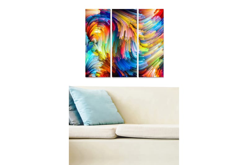 Fototapet Colorful 3 stk Flerfarvet - 22x05 cm - Boligtilbehør - Billeder & kunst - Billeder på lærred