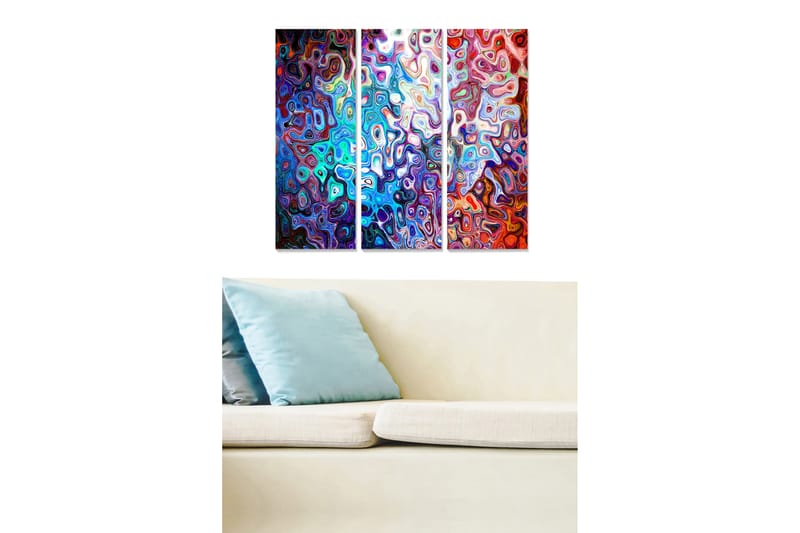 Fototapet Colorful 3 stk Flerfarvet - 22x05 cm - Boligtilbehør - Billeder & kunst - Billeder på lærred