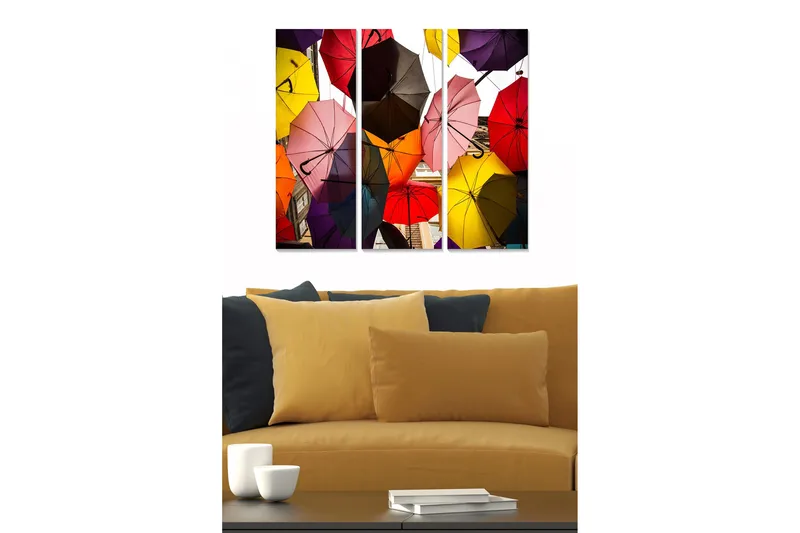 Fototapet Colorful 3 stk Flerfarvet, 22x05 cm