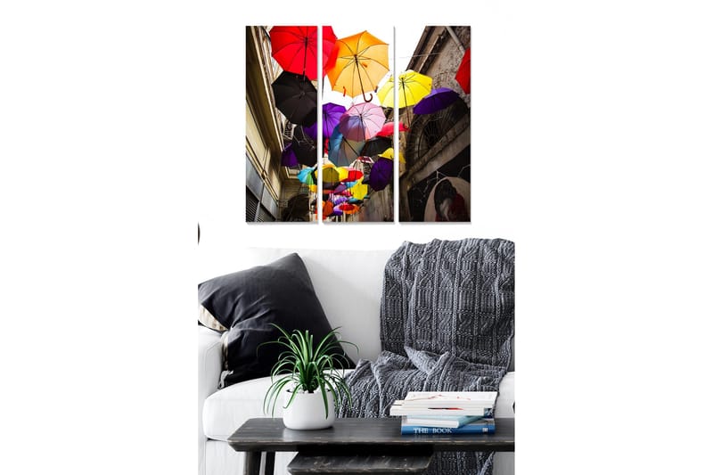 Fototapet Colorful 3 stk Flerfarvet, 22x05 cm