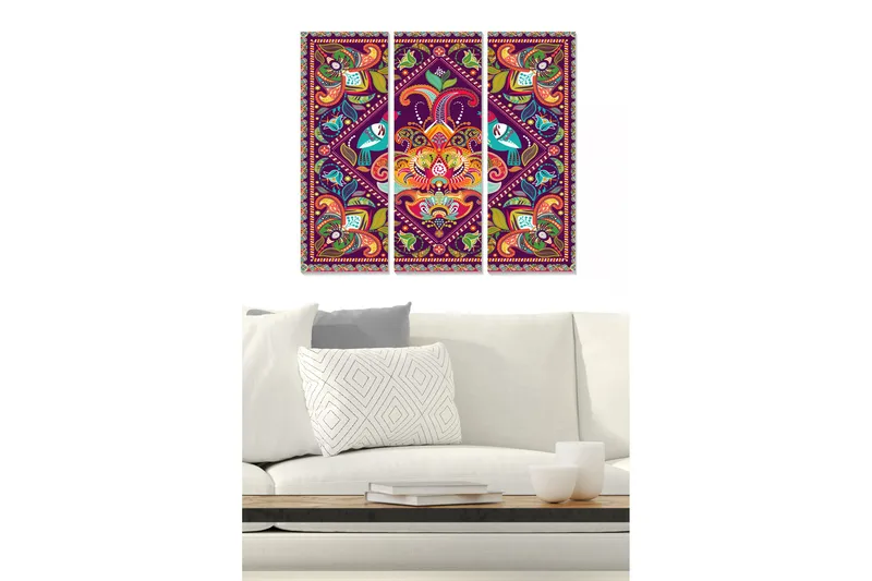 Fototapet Colorful 3 stk Flerfarvet, 22x05 cm