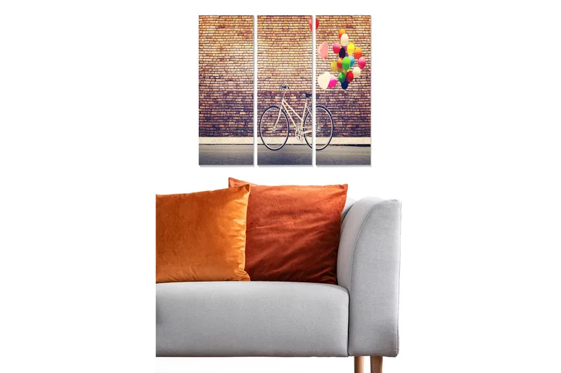 Fototapet Colorful 3 stk Flerfarvet, 22x05 cm