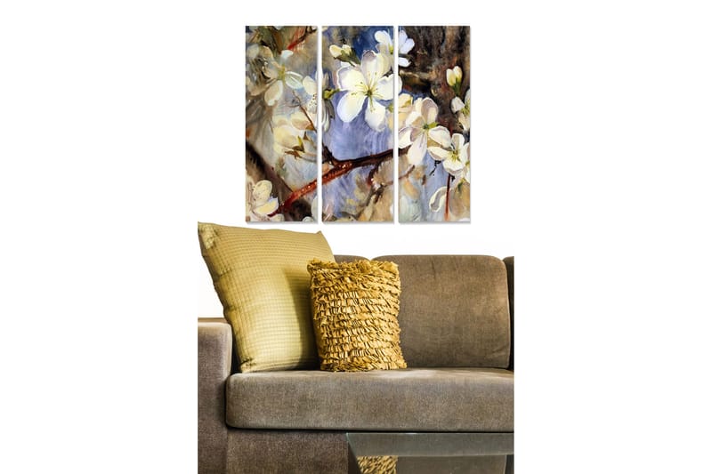 Fototapet Floral 3 stk Flerfarvet, 22x05 cm