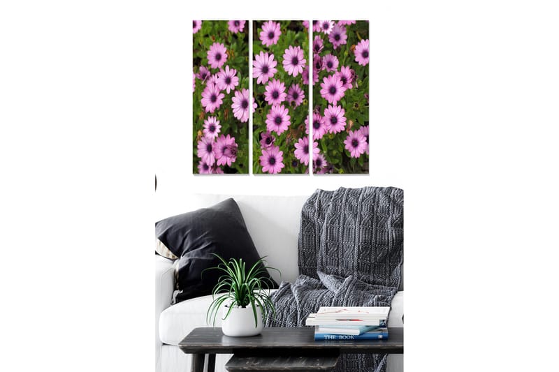 Fototapet Floral 3 stk Flerfarvet - 22x05 cm - Boligtilbehør - Billeder & kunst - Billeder på lærred