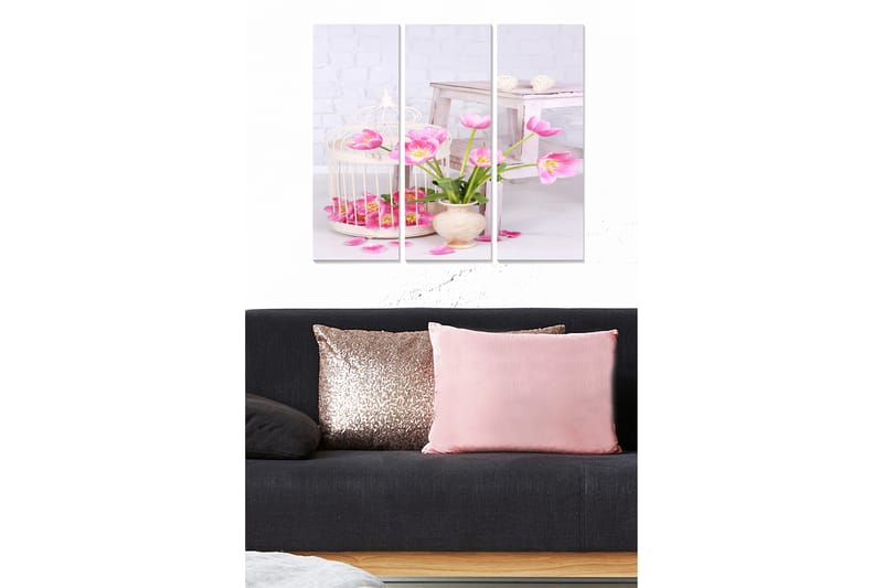 Fototapet Floral 3 stk Flerfarvet - 22x05 cm - Boligtilbehør - Billeder & kunst - Billeder på lærred