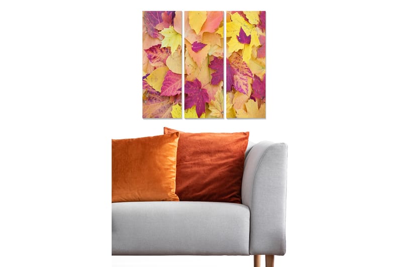Fototapet Floral 3 stk Flerfarvet - 22x05 cm - Boligtilbehør - Billeder & kunst - Billeder på lærred