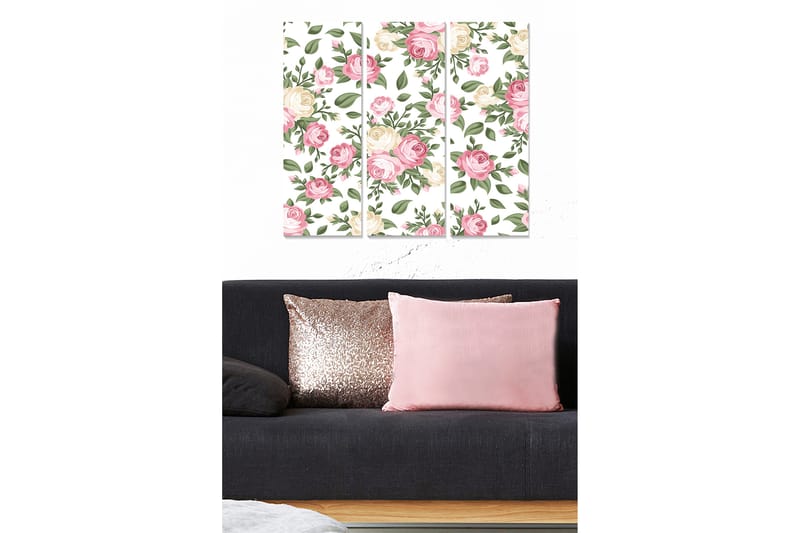 Fototapet Floral 3 stk Flerfarvet - 22x05 cm - Boligtilbehør - Billeder & kunst - Billeder på lærred