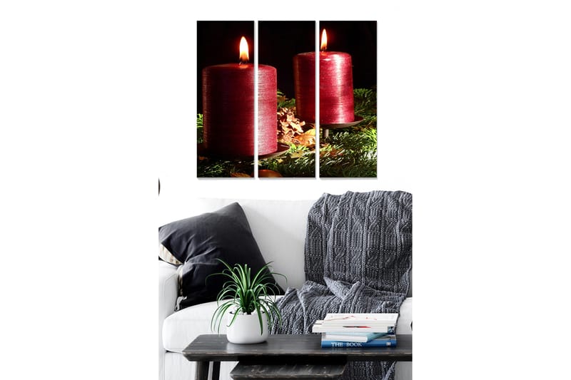 Fototapet Floral 3 stk Flerfarvet - 22x05 cm - Boligtilbehør - Billeder & kunst - Billeder på lærred