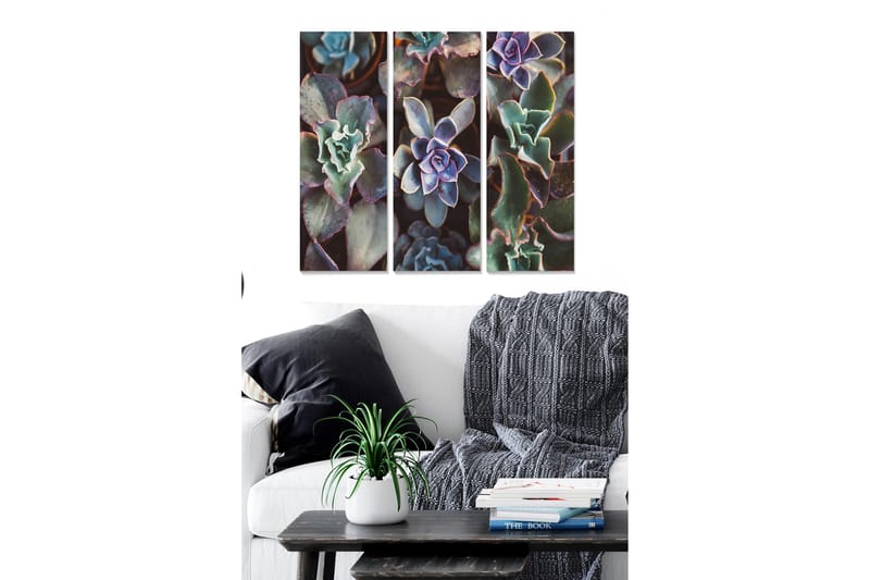 Fototapet Floral 3 stk Flerfarvet - 22x05 cm - Boligtilbehør - Billeder & kunst - Billeder på lærred