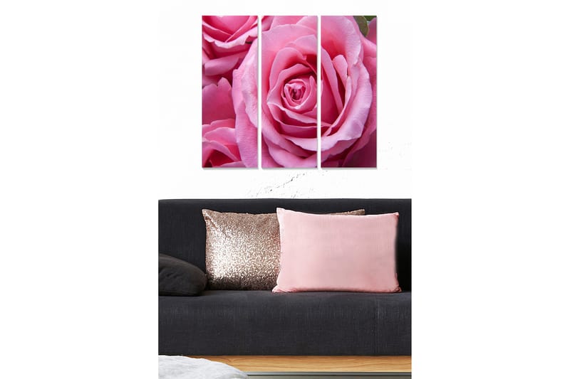 Fototapet Floral 3 stk Flerfarvet - 22x05 cm - Boligtilbehør - Billeder & kunst - Billeder på lærred