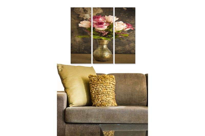 Fototapet Floral 3 stk Flerfarvet - 22x05 cm - Boligtilbehør - Billeder & kunst - Billeder på lærred