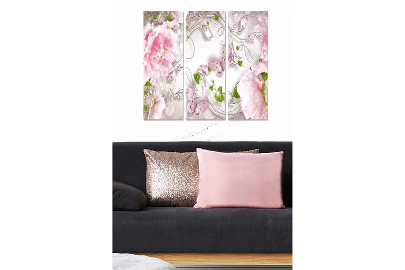 Fototapet Floral 3 stk Flerfarvet - 22x05 cm - Boligtilbehør - Billeder & kunst - Billeder på lærred