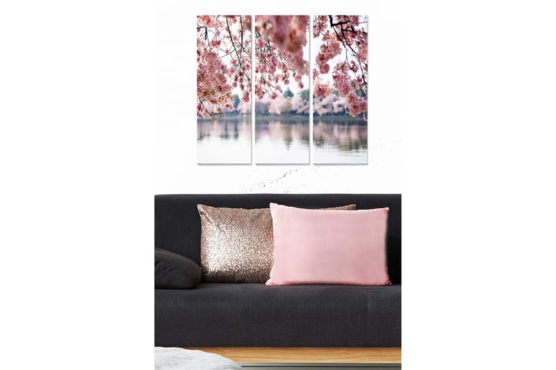 Fototapet Floral 3 stk Flerfarvet - 22x05 cm - Boligtilbehør - Billeder & kunst - Billeder på lærred