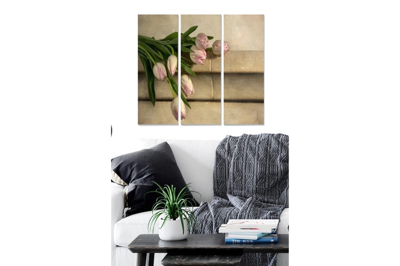 Fototapet Floral 3 stk Flerfarvet - 22x05 cm - Boligtilbehør - Billeder & kunst - Billeder på lærred