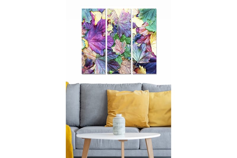 Fototapet Floral 3 stk Flerfarvet - 22x05 cm - Boligtilbehør - Billeder & kunst - Billeder på lærred