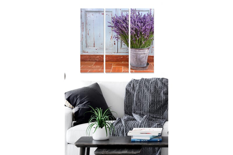 Fototapet Floral 3 stk Flerfarvet - 22x05 cm - Boligtilbehør - Billeder & kunst - Billeder på lærred