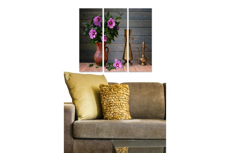 Fototapet Floral 3 stk Flerfarvet, 22x05 cm