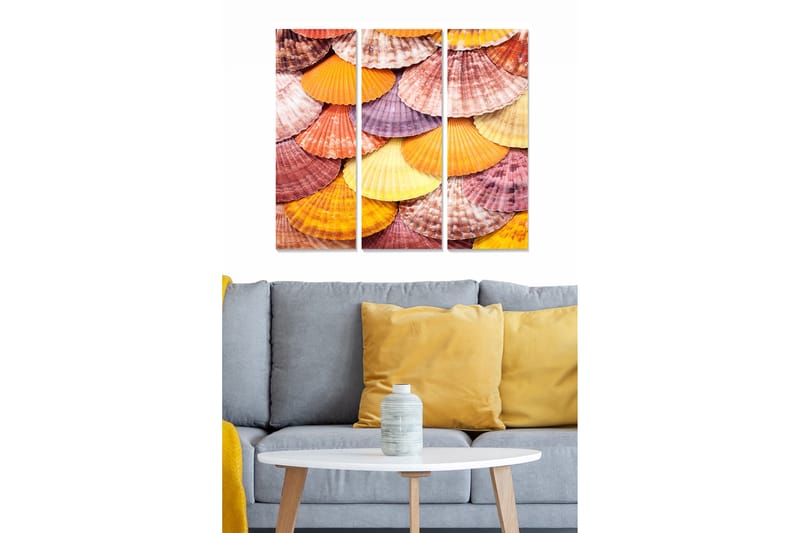 Fototapet Floral 3 stk Flerfarvet - 22x05 cm - Boligtilbehør - Billeder & kunst - Billeder på lærred